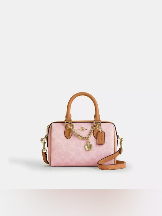 Coach Handbags - Coach Mini Rowan Satchel Signature Canvas Crossbody Bag NWT